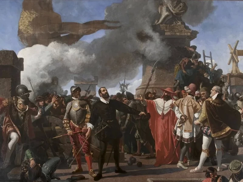 1835-Bernardo Celentano - Benvenuto Cellini alla difesa di Castel S’Angelo - Camera dei Deputati, Roma